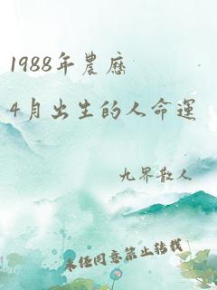 1988年农历4月出生的人命运