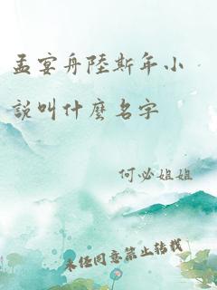 孟宴舟陆斯年小说叫什么名字