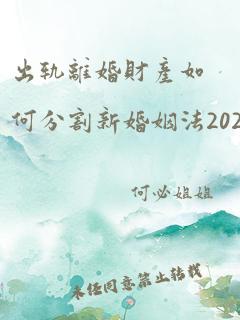 出轨离婚财产如何分割新婚姻法2023