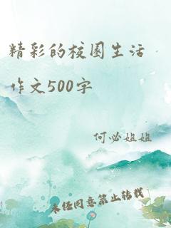 精彩的校园生活作文500字