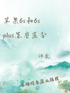 苹果6s和6splus怎么区分