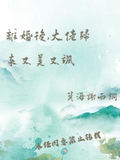 离婚后,大佬归来又美又飒