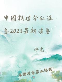 中国铁建分红派息2023最新消息