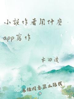 小说作者用什么app写作