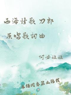 西海情歌 刀郎 原唱歌词曲