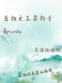 万相之王最新章节sodu