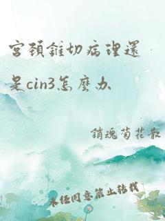 宫颈锥切病理还是cin3怎么办