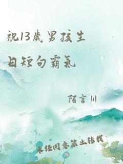 祝13岁男孩生日短句霸气