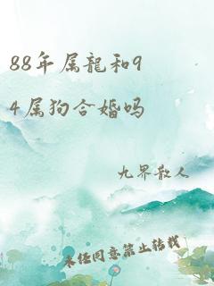 88年属龙和94属狗合婚吗