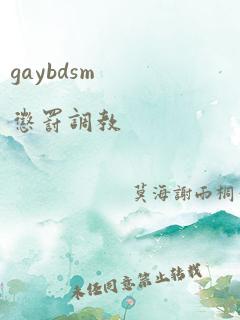 gaybdsm惩罚调教