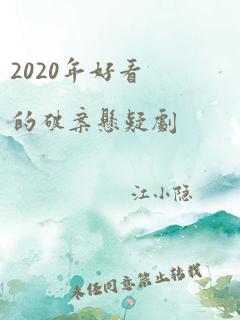 2020年好看的破案悬疑剧