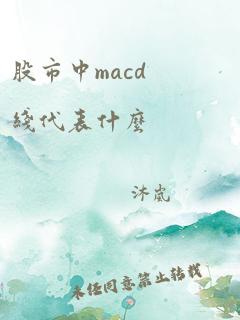 股市中macd线代表什么