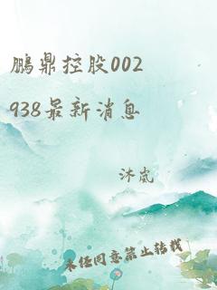 鹏鼎控股002938最新消息