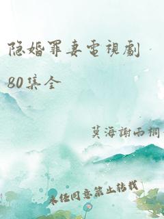 隐婚罪妻电视剧80集全