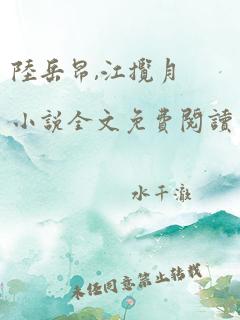 陆岳昂,江揽月小说全文免费阅读