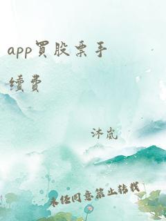 app买股票手续费