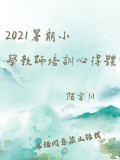 2021暑期小学教师培训心得体会