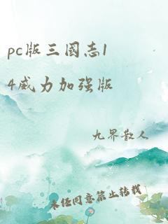 pc版三国志14威力加强版