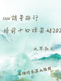 suv销量排行榜前十口碑最好2024