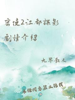 密使2江都谍影剧情介绍