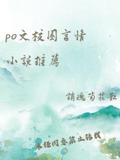 po文校园言情小说推荐