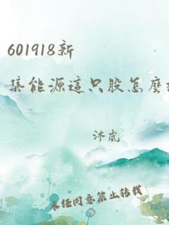 601918新集能源这只股怎么样