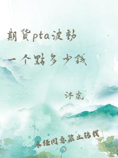 期货pta波动一个点多少钱