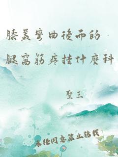 膝盖弯曲后面的腿窝筋疼挂什么科