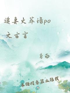 追妻火葬场po 文古言