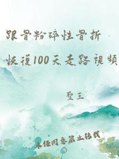 跟骨粉碎性骨折恢复100天走路视频