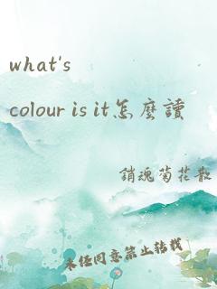 what's colour is it怎么读