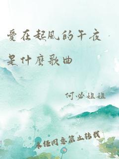 爱在起风的午夜是什么歌曲