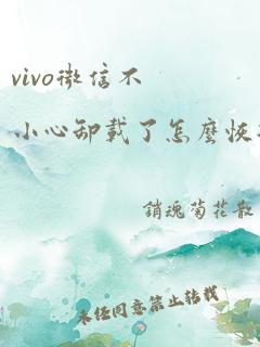 vivo微信不小心卸载了怎么恢复聊天记录