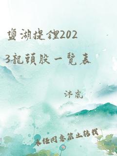 盐湖提锂2023龙头股一览表