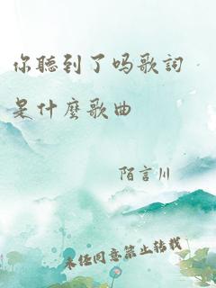 你听到了吗歌词是什么歌曲