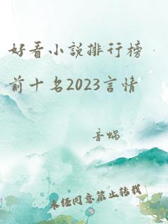 好看小说排行榜前十名2023言情