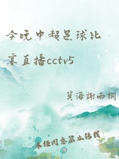 今晚中超足球比赛直播cctv5