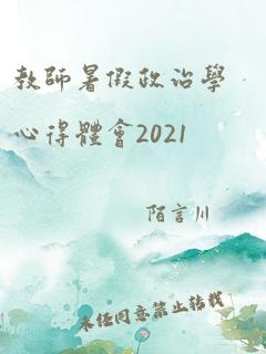 教师暑假政治学心得体会2021