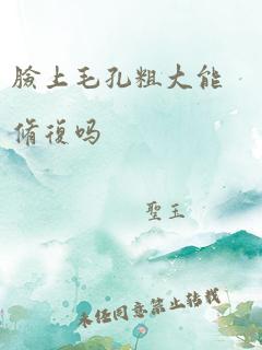 脸上毛孔粗大能修复吗