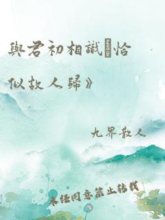 与君初相识·恰似故人归》