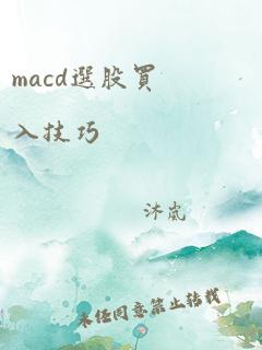 macd选股买入技巧