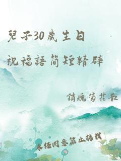 儿子30岁生日祝福语简短精辟