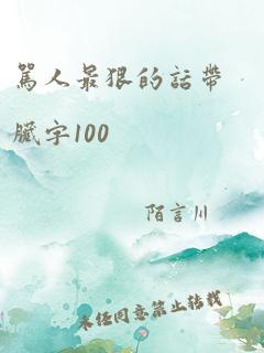 骂人最狠的话带脏字100