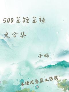 500篇短篇辣文合集