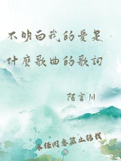 不明白我的爱是什么歌曲的歌词