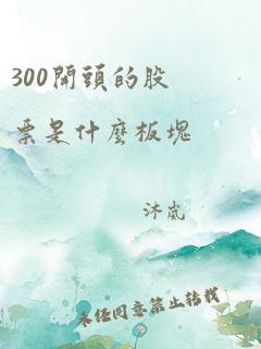 300开头的股票是什么板块