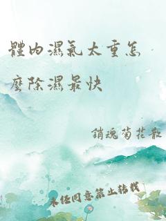 体内湿气太重怎么除湿最快