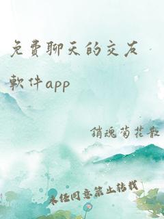 免费聊天的交友软件app