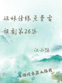 姐妹情缘免费电视剧第26集