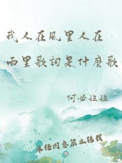 我人在风里人在雨里歌词是什么歌